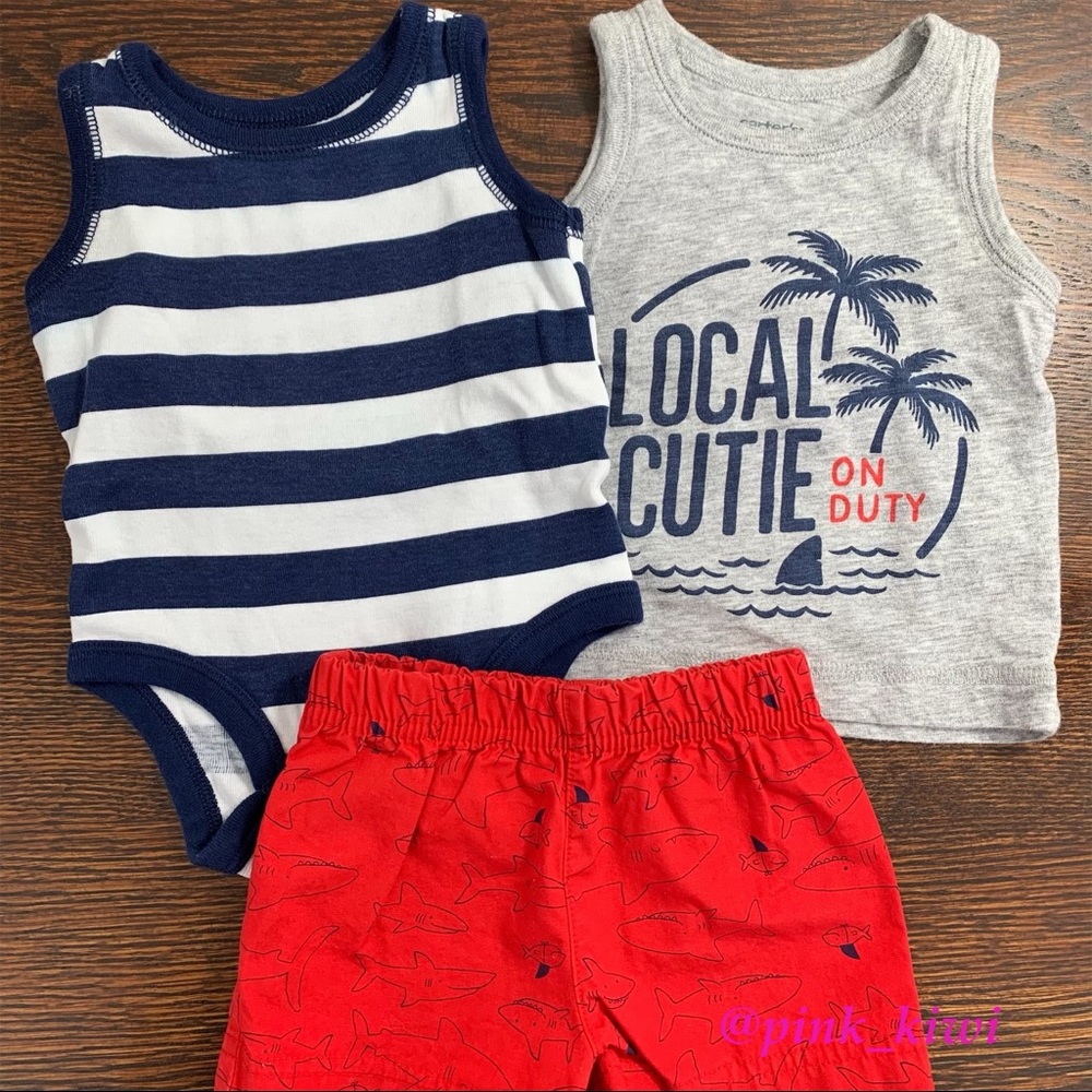 Carter’s Baby Boys 3 Piece Palm Trees Short Set